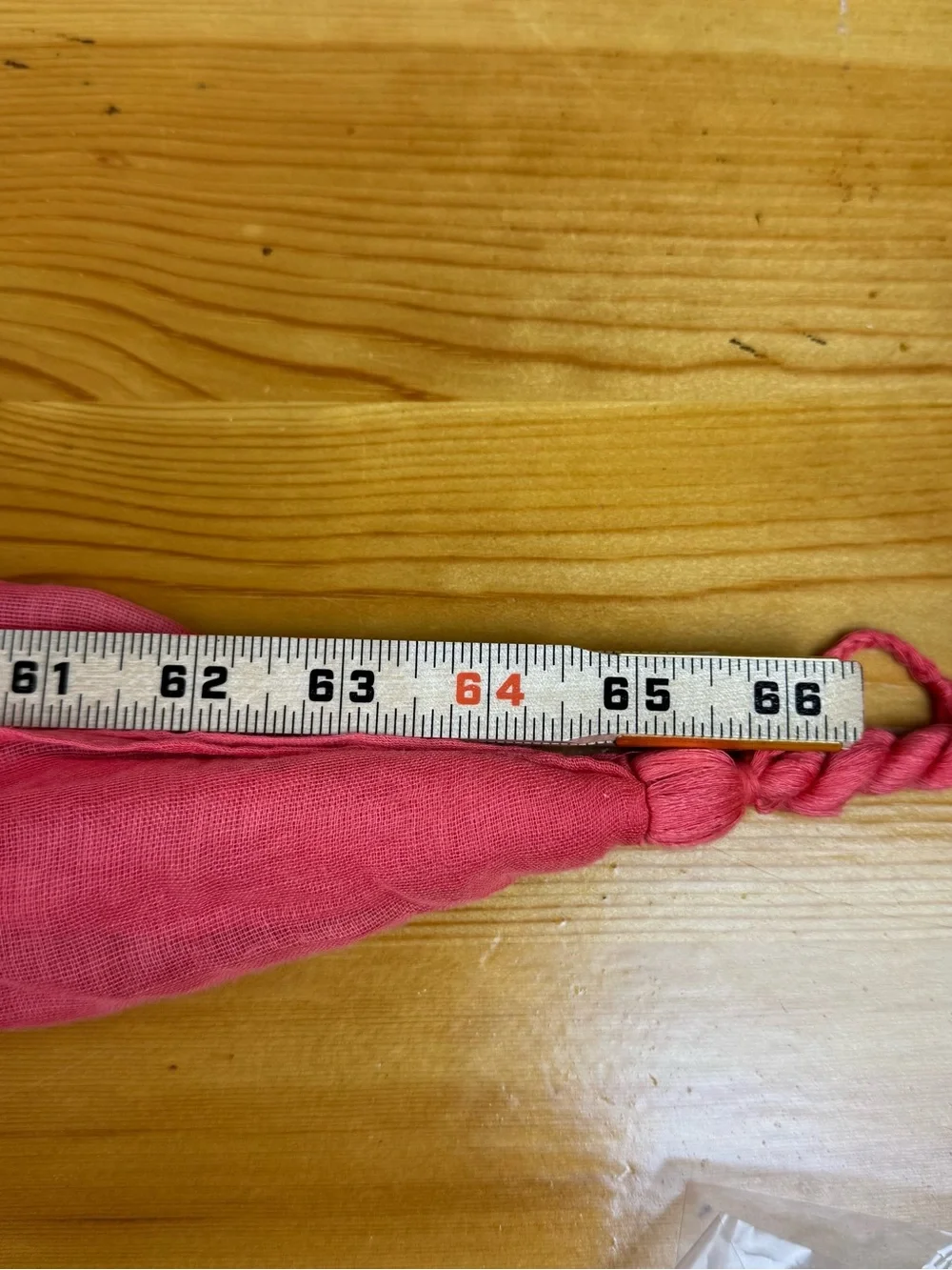 Coral braided scarf wrap braided ends  lightweight summer